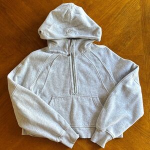 Lululemon Scuba Oversized Grey 1/2 Zip Hoodie XS/S